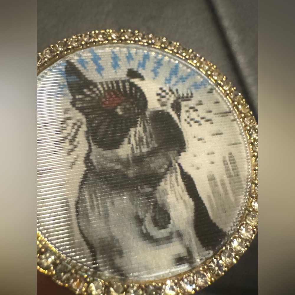 Marc By Marc Jacobs Gold and Black Dog Ring